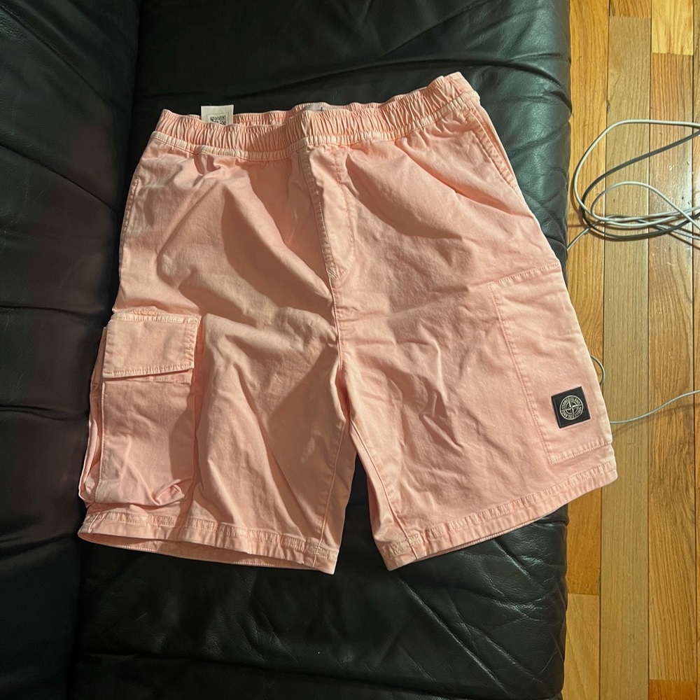 Stone Island Pink Cargo Short